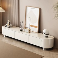 Table basse extensible Tuochen, style moderne simple et luxueux, style patte de chat, crème, bois massif haut de gamme pour petit appartement, salon