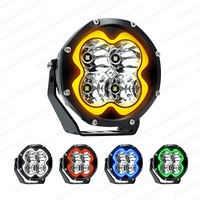 Phare auxiliaire LED ambre de 5 pouces pour voiture, camion, pick-up, UTV, VTT, Polaris, Can-Am, tout-terrain, 4x4, montant A, et éclairage de fossé