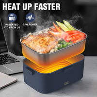 75W Auto LKW Home Work Tragbarer Lebensmittel wärmer 2 in 1 Heizung Lunchbox Auslaufs ichere Lebensmittel Elektrische Brotdose Lebensmittel heizung