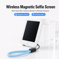 Mini moniteur selfie pour caméra arrière d'iPhone D241B-Pro avec connexion sans fil et anneau magnétique pour diffusion en direct YouTube Live