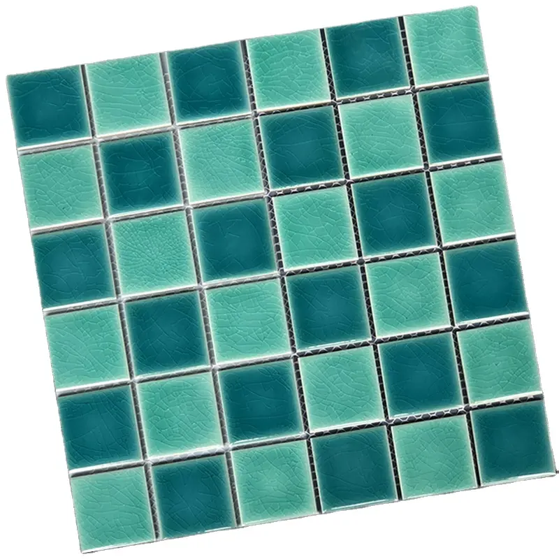 China factory marble mosaic tile glass mosaic tile crystal glass bathroom mosaic tile for swimming pool
