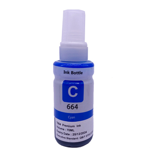 Bouteille d'encre de recharge 70ML <span class=keywords><strong>664</strong></span> compatible avec les imprimantes jet d'encre <span class=keywords><strong>Epson</strong></span> L100 L200 L300 L120 L130 L210 L220 L310 L360 L585 <span class=keywords><strong>664</strong></span> - Product Image 4
