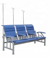 Chaise d'attente durable en métal à 3 places pour clinique, siège d'infusion hospitalier Shuoqi SQ-Y052, design moderne avec accoudoirs, non pliable