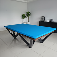 Table de billard de luxe à 3 coussins, sans boules, avec rail et pieds en bois massif, plateau en ardoise, qualité tournoi