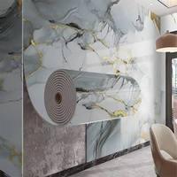 Autocollant mural imperméable en PVC marbré de luxe moderne avec design graphique pour la décoration intérieure de la chambre