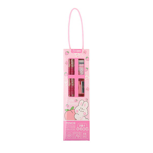 Ensemble <span class=keywords><strong>de</strong></span> papeterie scolaire élémentaire <span class=keywords><strong>en</strong></span> papier 5 pièces, <span class=keywords><strong>cadeau</strong></span> <span class=keywords><strong>de</strong></span> <span class=keywords><strong>Noël</strong></span> pour enfants avec crayons, gomme et taille-crayon - Product Image 5