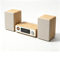 Système stéréo sans fil compact avec lecteur CD, radio FM, contrôle des basses/aigus, construction en plastique MDF, télécommande pour la maison