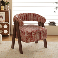 Fauteuil de salon individuel en tissu avec structure en bois massif et métal – Vente en gros