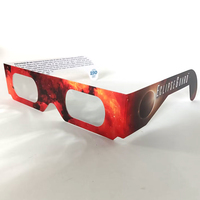 Verres d'éclipse solaire en papier de style neutre dans l'entrepôt américain Expédition rapide