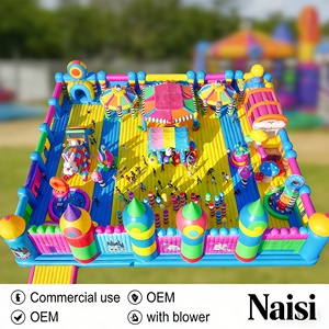 Parque de Atracciones Inflable Colorido para Niños y Adultos |   <span class=keywords><strong>Zona</strong></span> de Juegos Inflable y Trampolín para Exteriores - Product Image 3