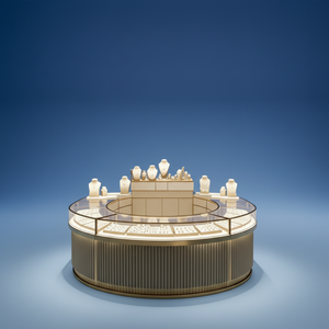 Vitrine à <span class=keywords><strong>bijoux</strong></span> en verre robuste de taille personnalisable, éclairage <span class=keywords><strong>LED</strong></span>, design écologique de haute qualité pour les magasins de détail de luxe - Product Image 4