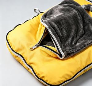 Bulk Waterproof Outdoor Cat Bed 3-In-1 Foldable Leather Portable Pet Bed Set with <b>Blanket</b> & Zipper - Product Image 1