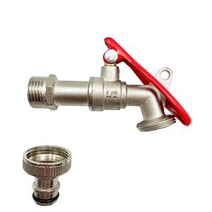 Robinet d'eau agricole en alliage poli antirouille 1/2 pouce avec raccord de tuyau, résistant à la corrosion, pour l'irrigation extérieure - Product Image 1