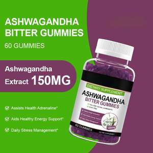 60 Stück Ashwagandha Bitter Kaugummi für Erwachsene, Natürlicher Stressabbau, Nicht-GVO, Glutenfrei, Energiebooster - Product Image 2