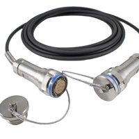 Connecteur et Prise 8 Cœurs IP67 J599 de Haute Qualité pour Utilisation en Extérieur, Étanche, Conforme à la Norme D38999, pour Environnements Difficiles, avec Câble de Raccordement