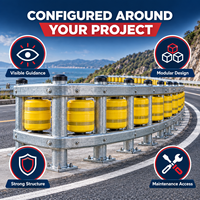 Barrière rotative de sécurité pour autoroute, garde-corps pour courbes dangereuses, haute qualité, galvanisation à chaud, protection IP33, matériau Q235/Q355