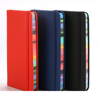 Cahier de journal en cuir pu d'impression CMJN à couverture rigide A5 avec reliure à coudre