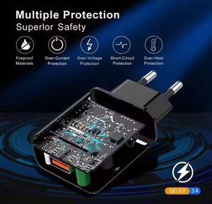 Hot Selling 18W Charger <b>Plug</b> US/EU Charger Block USB Wall Charger 5A/2V <b>Charge</b> Box for Phones for Mobile Phones - Product Image 2