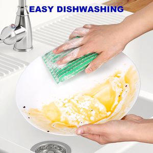 Three Color Non <b>Scratch</b> Sponge Scouring <b>Pads</b> Kitchen Scourer Cleaning Scrubber Washing Towels Wiping Rags Sponge Scouring <b>Pad</b> - Product Image 4