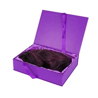 Boîte cadeau rigide de luxe en gros pour fabricants, avec gaufrage, pelliculage mat et doublure en éponge, idéale pour les perruques
