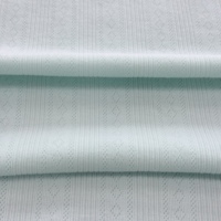 Tissu en maille côtelée pointelle Aqua Poussiéreux Luxueux, Très Extensible, T/SP 95/5, Point de Transfert, pour Hauts Premium Femme et Fille, 250 GSM