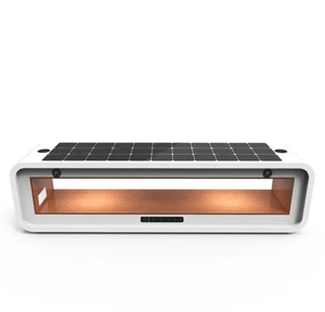 Bancs de jardin solaires modernes avec recharge sans fil intelligente en acier inoxydable pour les parcs et les centres commerciaux en plein air - Product Image 5