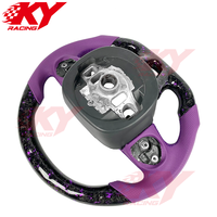 Volante Deportivo de Fibra de Carbono Forjado con Pantalla LED para Dodge Challenger RT/SRT, Durango, Scat Pack, Charger, Hellcat
