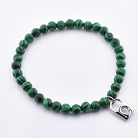 Vente en gros de perles de sodalite rondes naturelles de 6mm Bracelet extensible en pierre semipreci pour femmes Bracelet en pierre naturelle