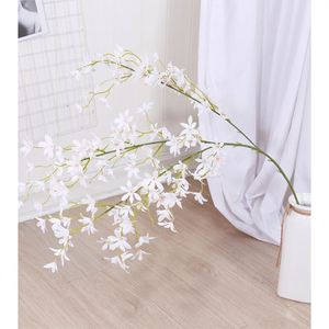 Nuevo Estilo de Ramo de Flores Artificiales de Seda Azul, Flor de Cerezo de Tacto Real para Damas de Honor en Bodas - Product Image 5