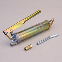 Pistola de Engrase Manual de 200 CC, 4000 PSI, de Acero y Aluminio, con Manguera Flexible y Boquilla Rígida, Compatible con OEM