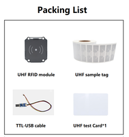 Unidad RFID UHF Integrada de 3.5-5V M5 para Raspberry Pi, Arduino, Placa EPS32, Lector/Escritor RFID UHF de 1-3.5M, 860-960MHz, Conexión UART/USB