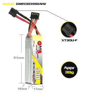 Batería Gaoneng FPV 3S 11.4V HV 450-530mAh 90C Lipo para Powerwhoop, Mpxx, Dron sin Escobillas, Kingkong, Tiny7, Beta75s - Product Image 2