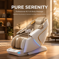 Fauteuil de massage robotisé intelligent 4D avec trajectoire SL, balayage corporel, airbag, zéro gravité et chauffage intégré