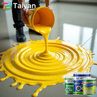 Revêtement en sable coloré époxy antidérapant, résistant, facile à nettoyer, finition décorative, peinture époxy pour sols écologique