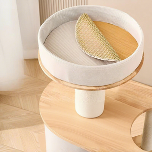 Tiragraffi per Gatti in Legno Massello con Cuccia Integrata e Funzionalità Antigraffio e Anti-perdita di Pelo - Product Image 5