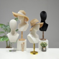 Tête de mannequin femme recouverte de tissu en mousse, support de présentation pour perruques, chapeaux, écharpes, bijoux, vêtements, pour vitrine de magasin
