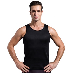 Faja de neopreno negra para <span class=keywords><strong>hombre</strong></span>, <span class=keywords><strong>chaleco</strong></span> de talla grande, entrenador de cintura, corsé de neopreno para quemar grasa - Product Image 3
