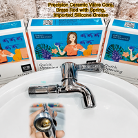 Robinet de lavage OUDU moderne à poignée unique en cuivre, avec robinet d'arrêt mécanique et bec col de cygne, mitigeur eau froide/chaude pour usage commercial