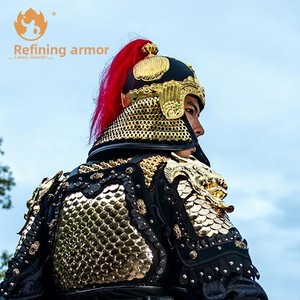 Casque d'armure Songming Mingguang sculpté à la main en forme d'aile de poulet pour tir, avec détection de la position des flèches, pour utilisation par un utilisateur réel, Chine - Product Image 5
