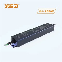 Bande d'alimentation LED linéaire étanche en aluminium YSD 12V 24V 60W tension constante AC-DC transfert d'énergie pilote unique 5 ans