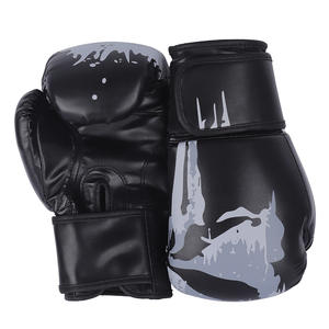 Guantes de entrenamiento de cuero de medio dedo para adultos para boxeo y MMA Sparring Martial Arts Gear - Product Image 1