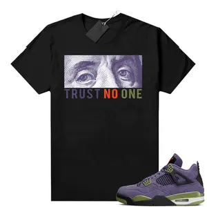 Canyon Purple 4s Unisex Shirts Sneaker Match T Shirt Black Trust No One Men Streetwear 100% Cotton Graphic Tees