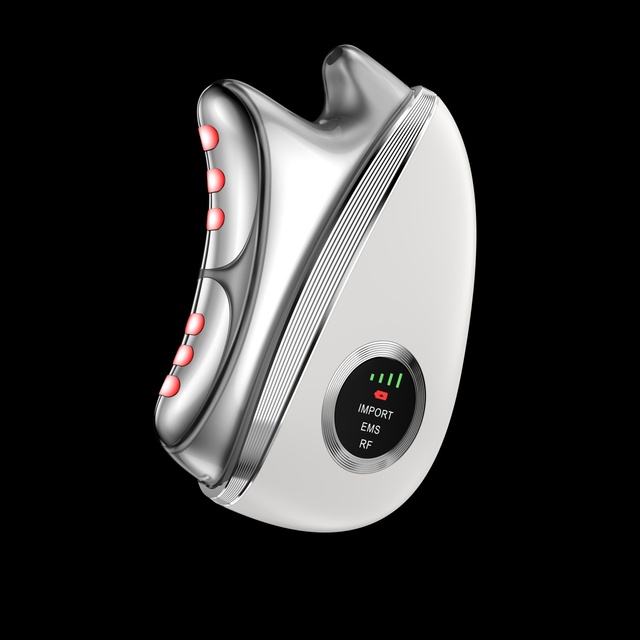 Custom 2025 New Beauty Machine Portable Electric Gua Sha Facial Massage Heating Vibration Neck Lift Scraping Board