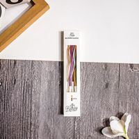 14,5 cm lange gewellte Geburtstagskerzen, 6er-Set, Metallic Gold Silber Pastell S-Kurven-Kuchendekoration für Jubiläumsfeiern