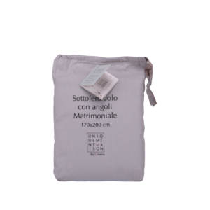 Set di 2 Lenzuola con Angoli in Cotone, 170x200 cm, Lecti Gracier Grigio - Product Image 1