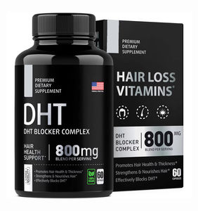 DHT บล็อกเกอร์แคปซูลคอมเพล็กซ์ผลิตภัณฑ์เสริมผมร่วงสูตรการเจริญเติบโตของเส้นผม800มก. DHT แพ็กเกจ OEM - Product Image 1