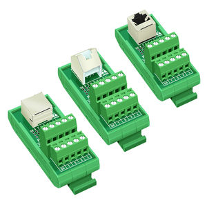 RJ45 femelle avec blindage pour visser le bornier <span class=keywords><strong>RJ</strong></span>-<span class=keywords><strong>45</strong></span> carte de dérivation adaptateur de séparateur de montage sur Rail <span class=keywords><strong>Din</strong></span> - Product Image 1