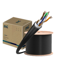 EXC Câble LAN Cat5e extérieur Câble Ethernet Cat5e en cuivre résistant aux UV 4pr