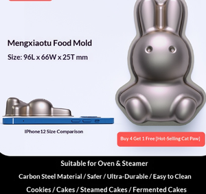 Molde <span class=keywords><strong>de</strong></span> Conejo <span class=keywords><strong>de</strong></span> Dibujos Animados <span class=keywords><strong>de</strong></span> Cuerpo Completo para Hornear, <span class=keywords><strong>de</strong></span> Acero al Carbono <span class=keywords><strong>de</strong></span> Grado Alimenticio, Antiadherente, Mini Molde para Pastelitos <span class=keywords><strong>de</strong></span> Arroz para Niños, Postres Caseros - Product Image 5