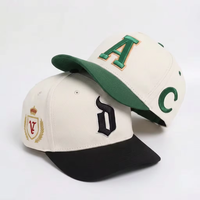 Casquettes de baseball personnalisées à deux tons avec logo brodé, prix d'usine, logo brodé en 3D
